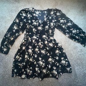 Black floral Dress